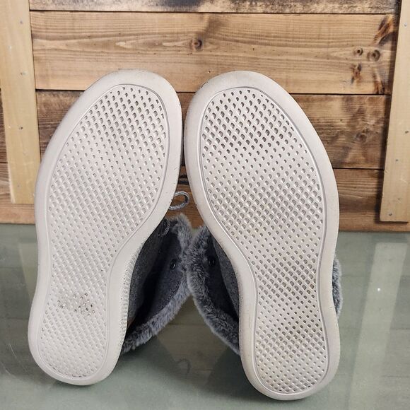 BOBS by Skechers Womens Gray Faux Fur Lined Slippers Shoes Size US 9.5 EU 39.5 - Picture 10 of 12